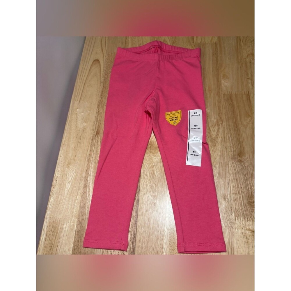 Cat & Jack Pink Leggings Toddler Girl 2T Durable Stretch Casual Playwear Basic